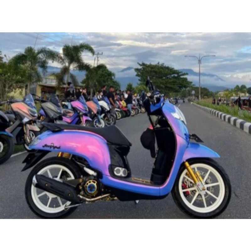 Stiker Skotlet Bunglon Chrome Stiker Autonomic Chrome Lembayung Biruu