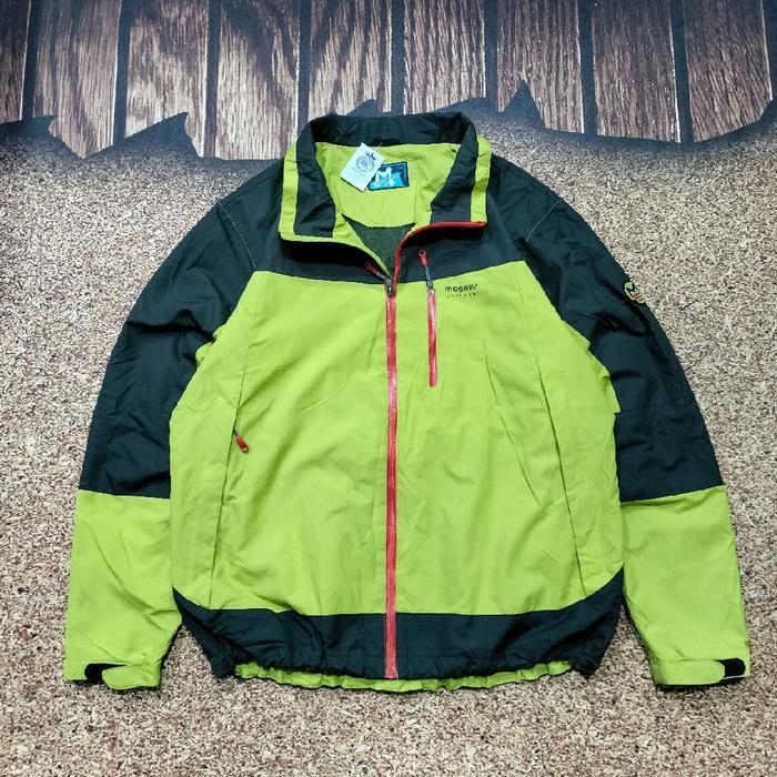 jaket outdoor watetproof motoran MAGNUS hijau stabilo size XL