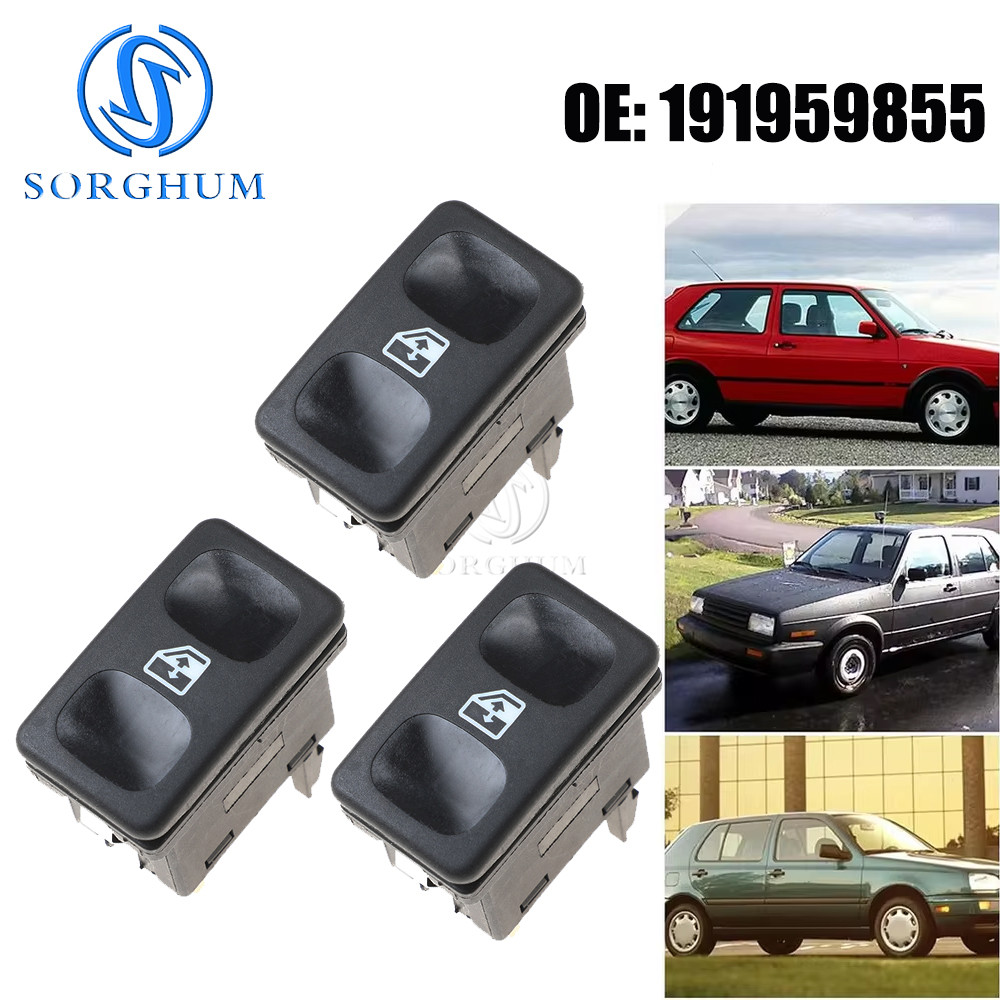 191959855 Passenger Electric Window Single Swit Button Lifter For VW Volkswagen Seat Golf Jetta MK2 