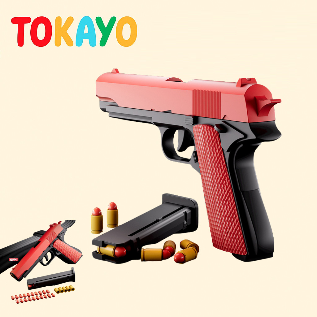 Tokayo Mainan Pistol Peluru Plastik Anak – Soft Bullet Gun Aman & Seru Peluru Busa