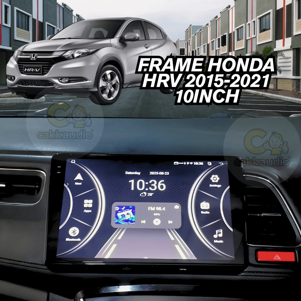 Frame Head Unit Android Mobil Honda HRV | 2015 - 2024 | 10 Inch