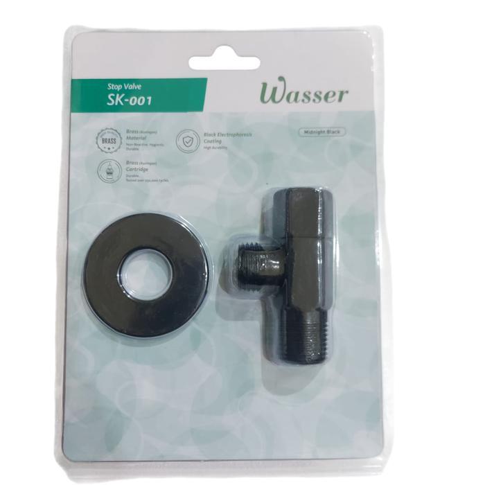 Wasser Kran Shower Single / Stop Kran Warna Hitam Kuningan tipe SK-001 Midnight Black