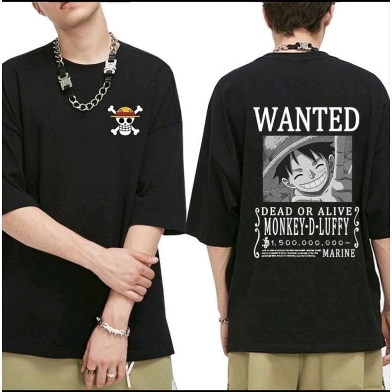 distro kaos Distro luffy wanted Kaos katun sablon digital premium / tshirt LUFFY ANIME tshirt