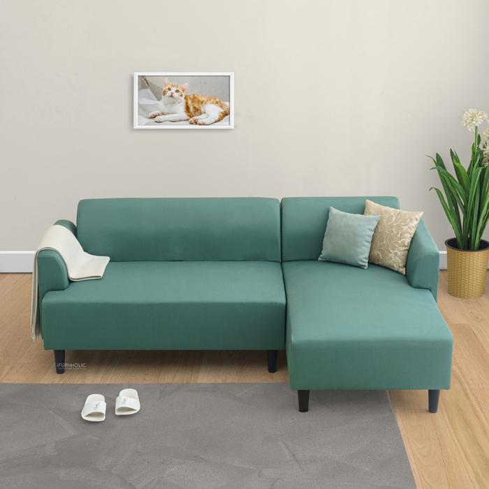 IFURNHOLIC Skona Sofa L Ruang Tamu Minimalis Modern | Sofa Keluarga - Soft Green