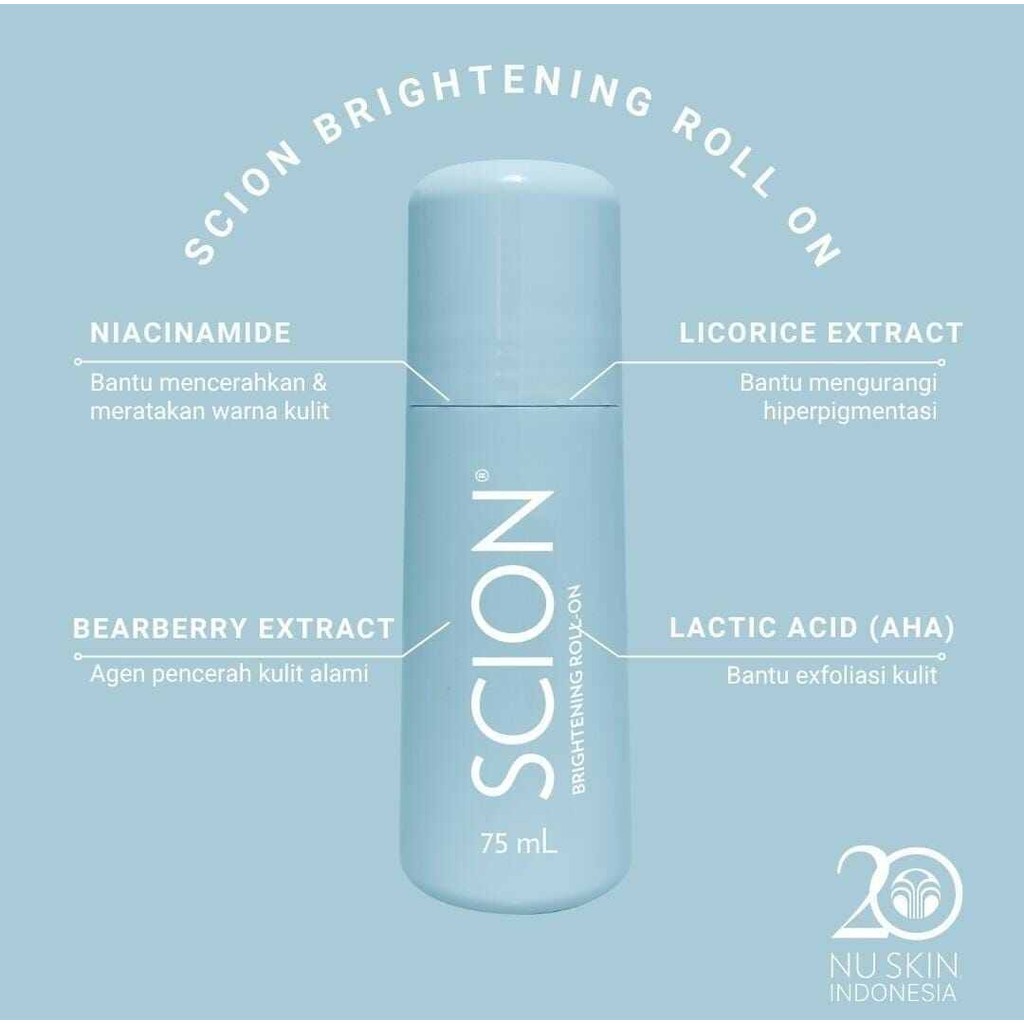 Deodorant Anti Keringat dan Harum  Scionn Whitening Roll On - 75 ml Original Nu Skin (W/A) Kecantika