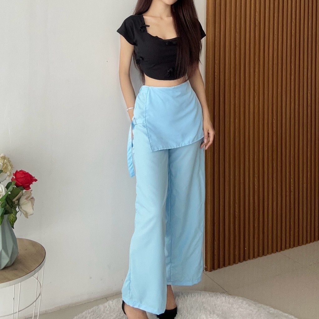 Jovera —— (Real Picture) Helena Pants Kulot Wanita Elegan Celana Panjang Bawahan Wanita Fashion Wani