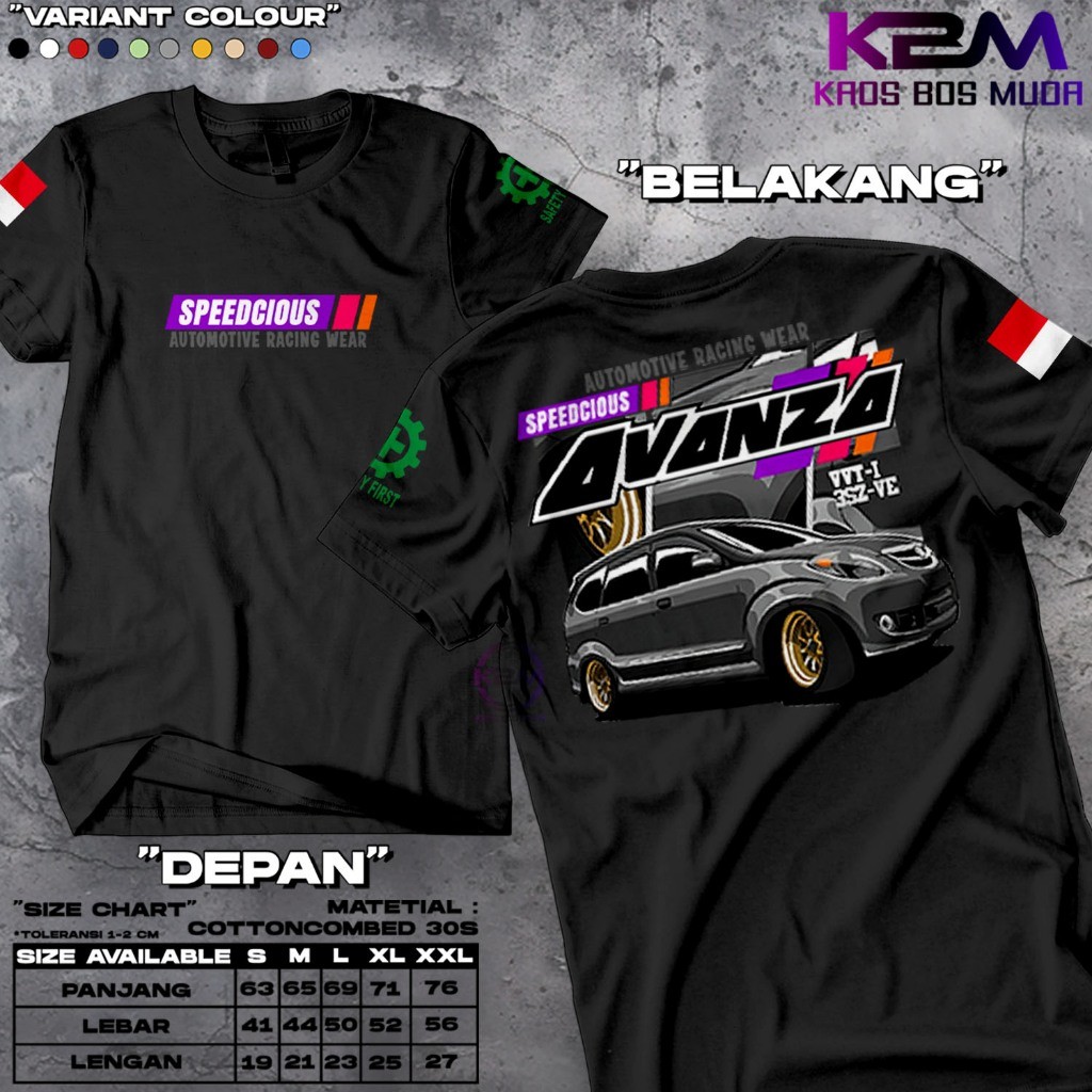 Kaos Mobil Avanza | Kaos Distro Pria Wanita Mobil Toyota Avanza Terbaru Baju Otomotif Racing | Sablo