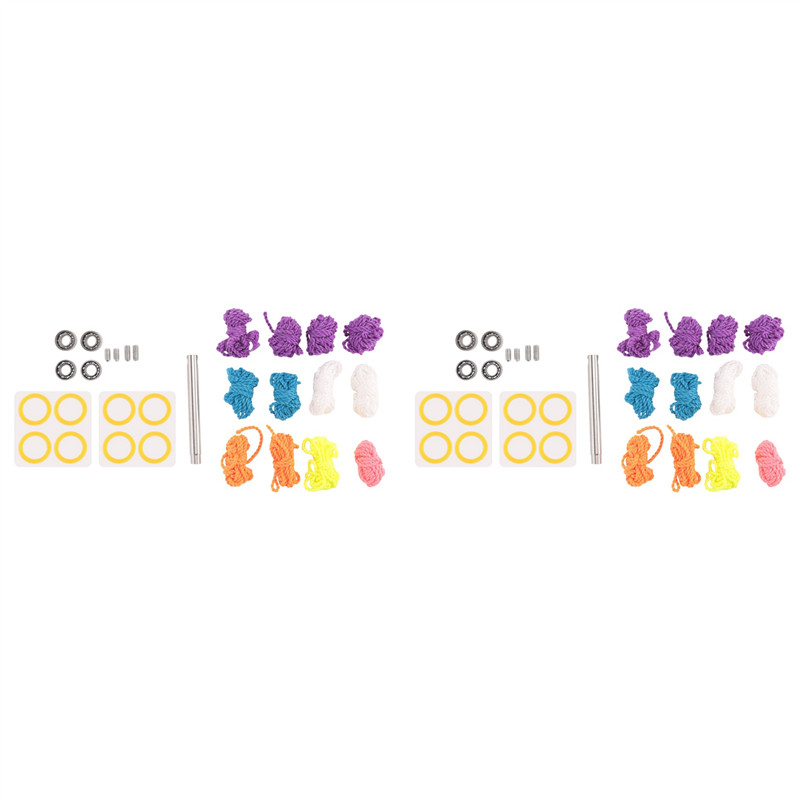 T84C-Yoyo Bearing Kit,24 Yoyo Strings,16 Silicone Pads,4 10 Ball Unresponsive Bearing,4 Narrow C Res