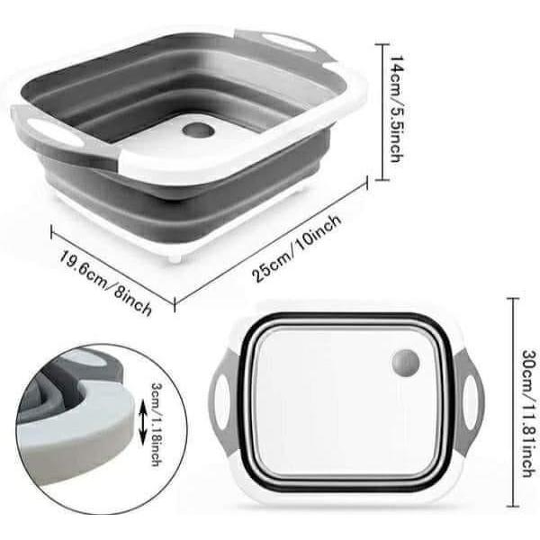 Talenan Lipat Portable Talenan Baskom Lipat Talenan Multifungsi Baskom