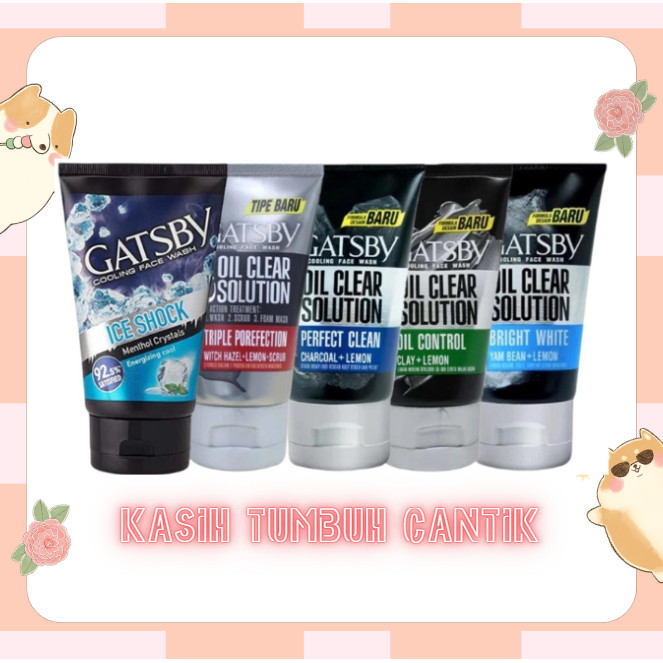 Gatsby Cooling Face Wash Oil Clear Solution 100 gr  Pembersih Wajah Gatsby
