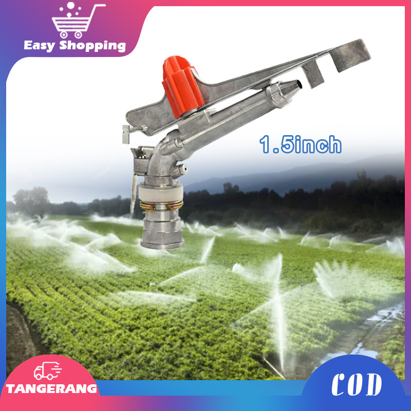 Sprinkler Big Gun 1.5 Inch Impact Sprinkler Pertanian Alat Siram Impact Rain Air Untuk Kebun Ladang 
