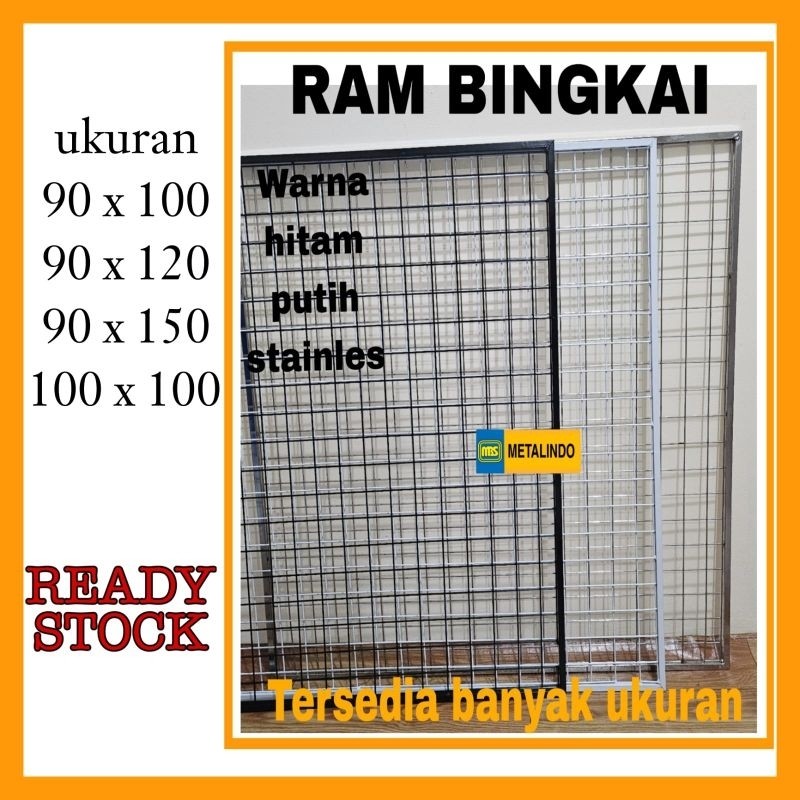 Jaring ram bingkai besi tebal ukuran lebar Kawat display wiremesh kawat display accesories kawat jar