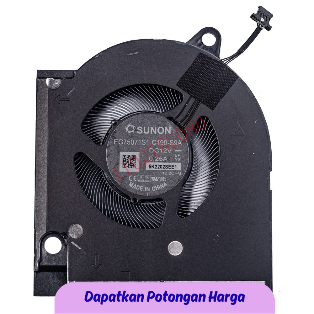 SSN Replacement Laptop CPU GPU Fan for DELL G15 5520 5525 Series Year 2022 RTX3050 3060 3070