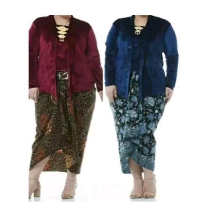 KEBAYA KUTUBARU JUMBO / KEBAYA KUTU BARU SIZE BESAR - Hitam, LD 120