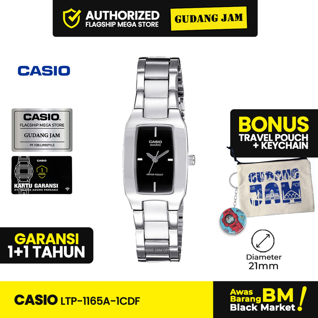 Jam Tangan Casio General LTP-1165A-1CDF LTP-1165A LTP-1165 LTP1165A LTP1165
