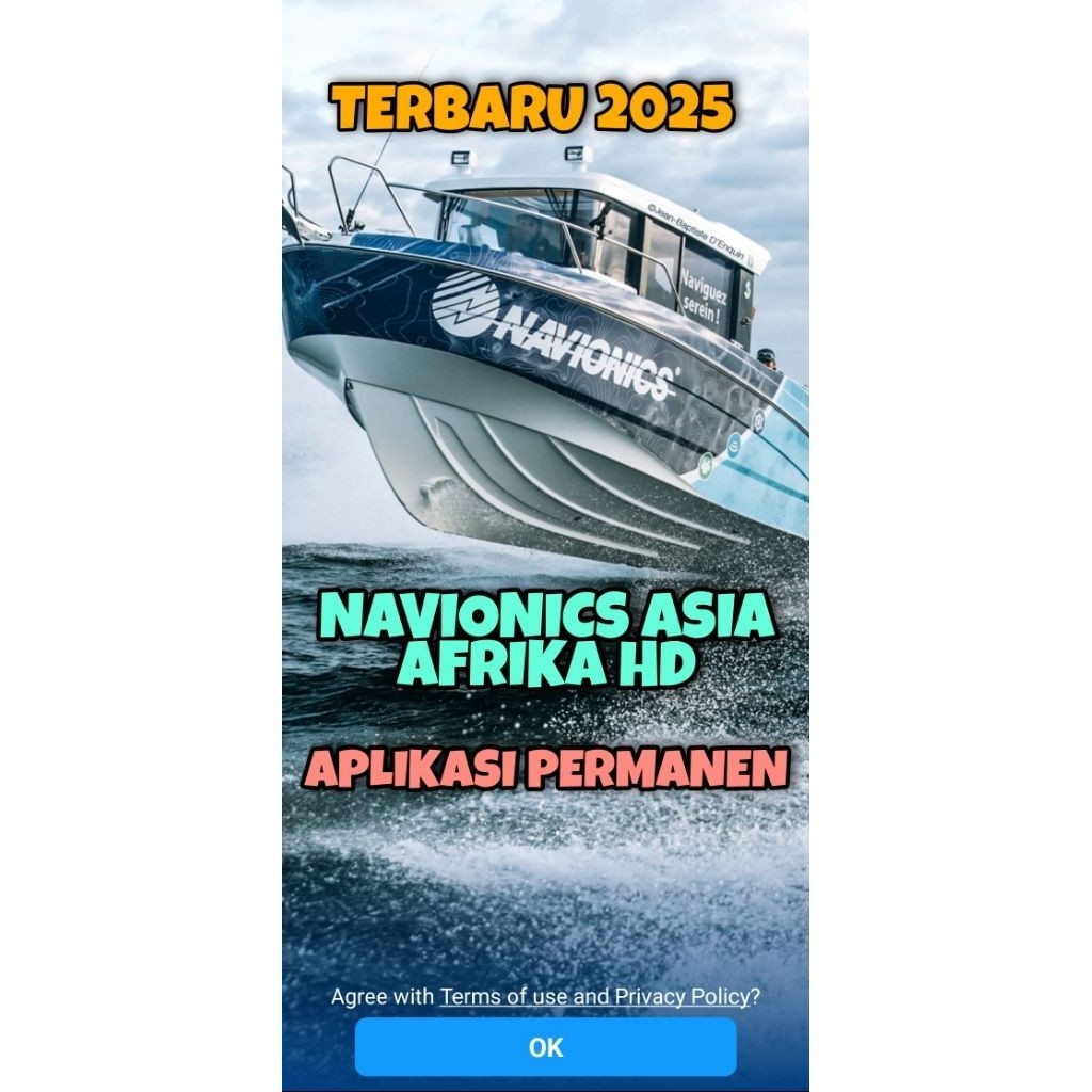 Aplikasi Navionics Asia Afrika HD Permanen Premium