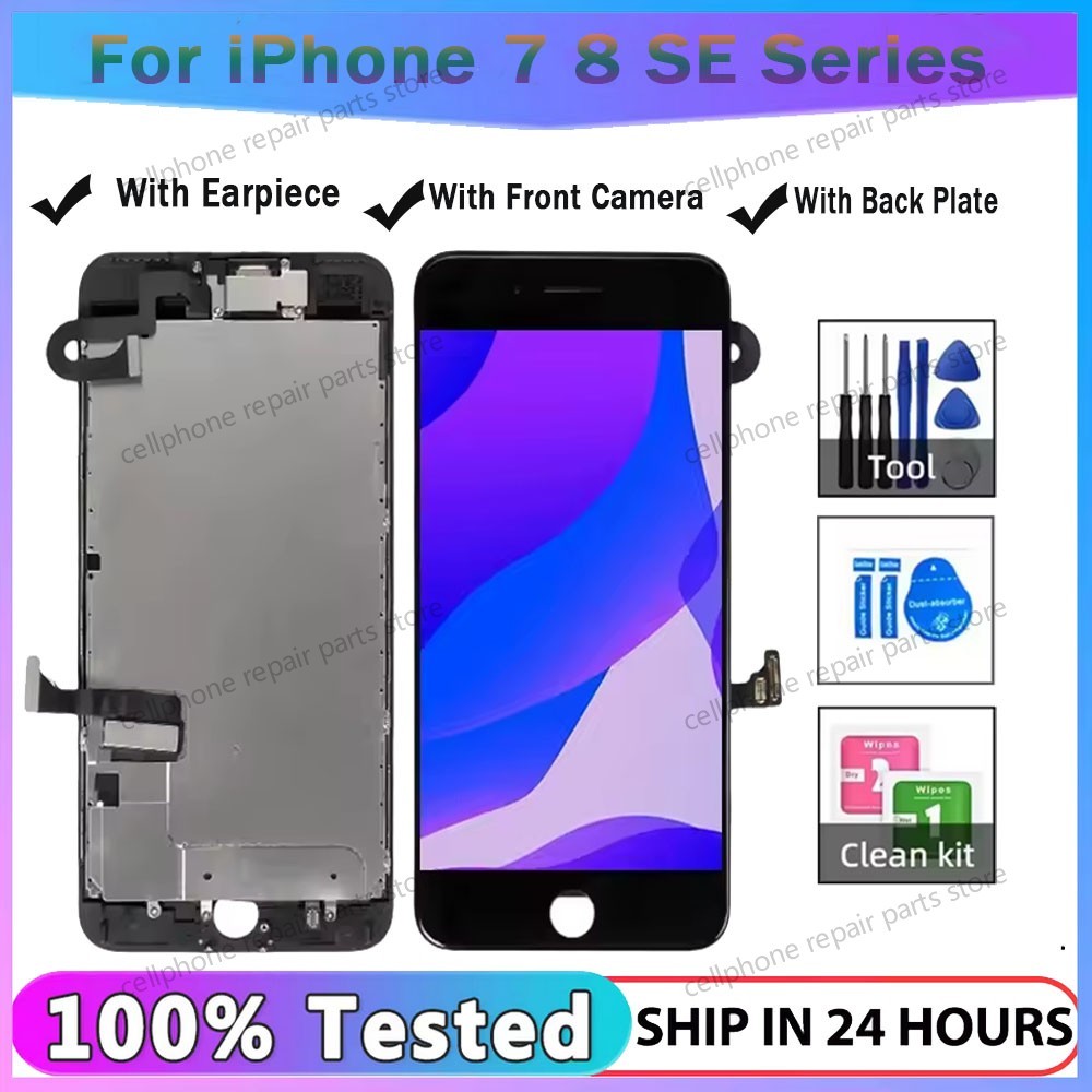 Official Original Screen Glass Replaced for iPhone 7 8 Plus SE 2020 SE2 SE3, LCD splay Assembly, No 