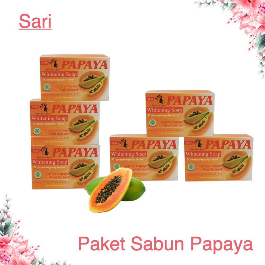 Sari Bundling Sabun Papaya RDL Original extract Carica pepaya BPOM 135gr