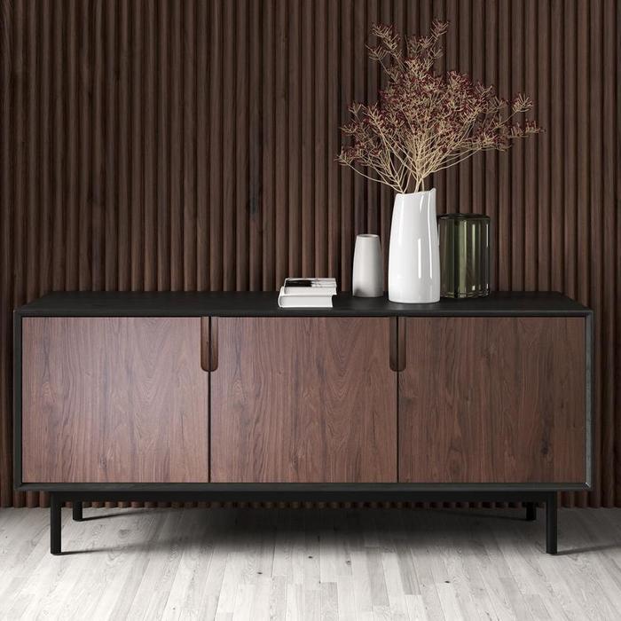 buffet tv kaki industrial - meja tv industrial - cabinet drawers jati