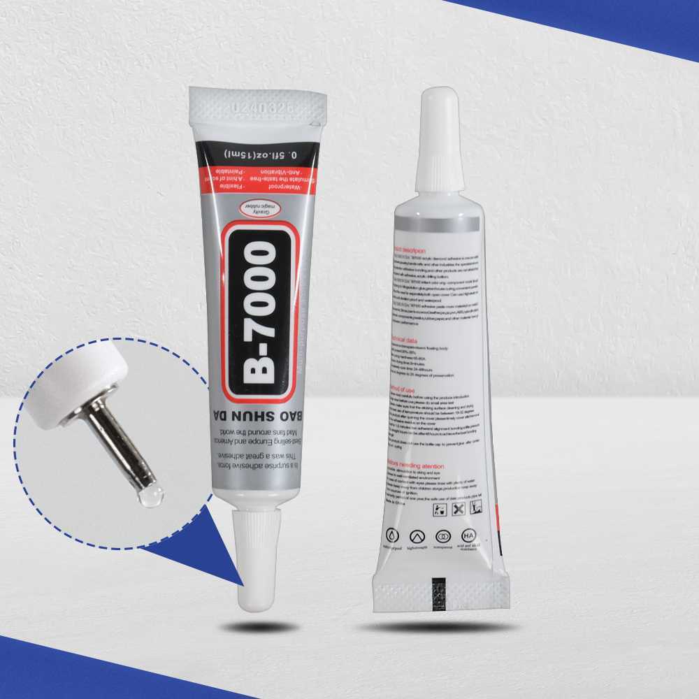 Lem Kuat Serbaguna Power Glue Strong Adhesive 15ml B-7000 Lem B7000 Transparan Bening LCD HP Touchsc