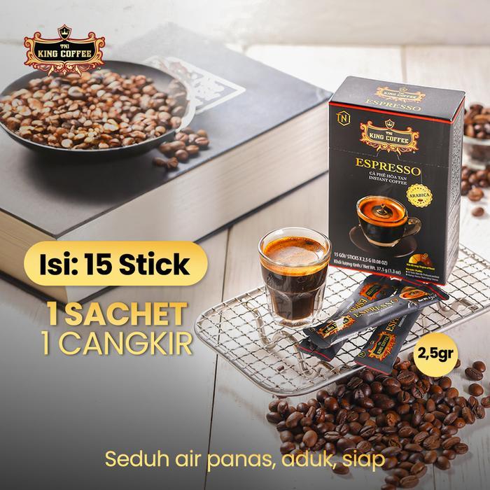 Kopi Hitam Instan Import Vietnam Tanpa Ampas Espresso Trung Nguyen King Coffee Isi 15 Stik - Sugar F