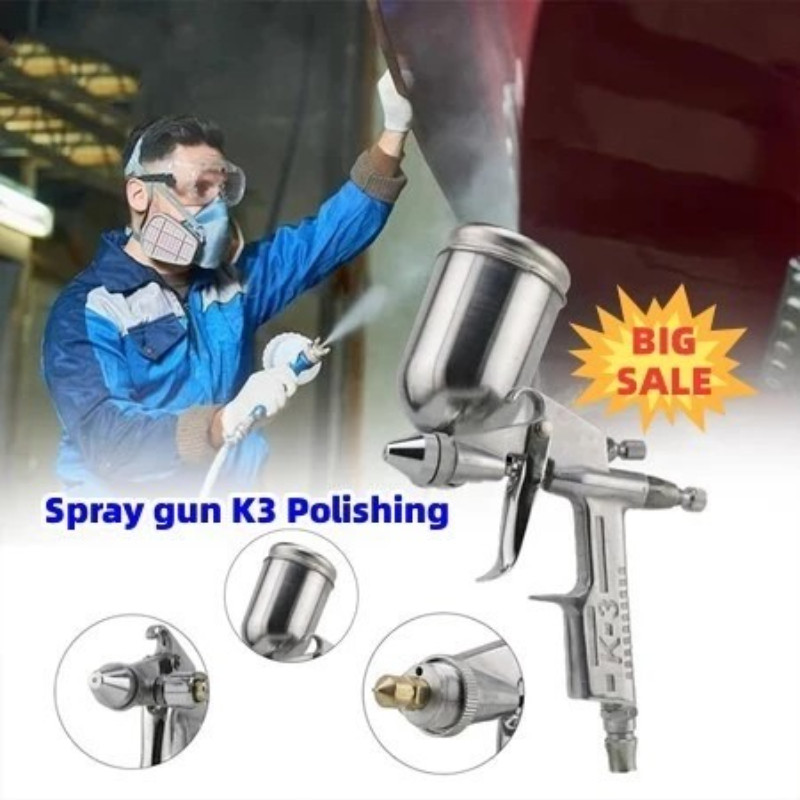 K-3 Gun Semprot Cat Model  Pot Atas Nozzle 0,5 Ukuran Kecil Pneumatik, Senjata Semprot Cat Serbaguna
