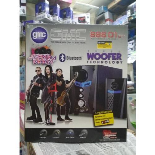 ll SPEAKER GMC 888 D1 888D1 888D1BT BT BLUETOOTH USB MULTIMEDIA AUDIO PLAYER SPIKER AKTIF ACTIVE TER