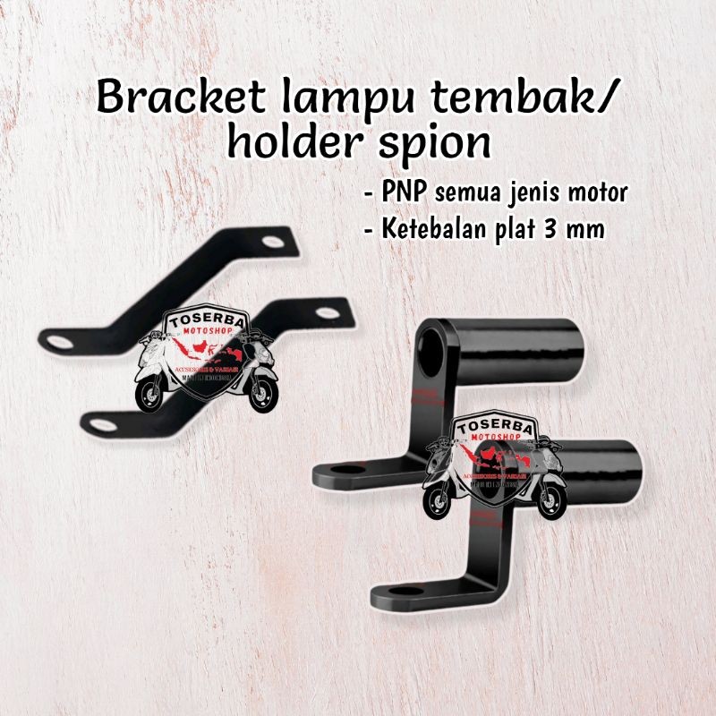 Bracket lampu tembak spion bracket holder hp