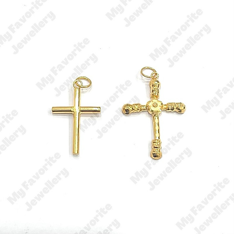 Paket Kalung Liontin Salib Emas Asli Kadar 875