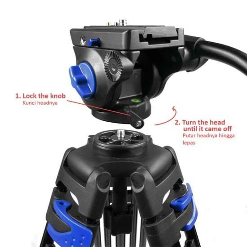 TERLARIS Tripod Professional Camera Video SONY HXR-NX100, NX200, MC1500, MC2500
