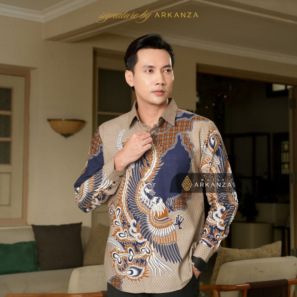 Arkanza Signature Sarimbit Batik Couple Motif Chandraprana Blouse Bisban Wanita Kemeja Pria Pasangan