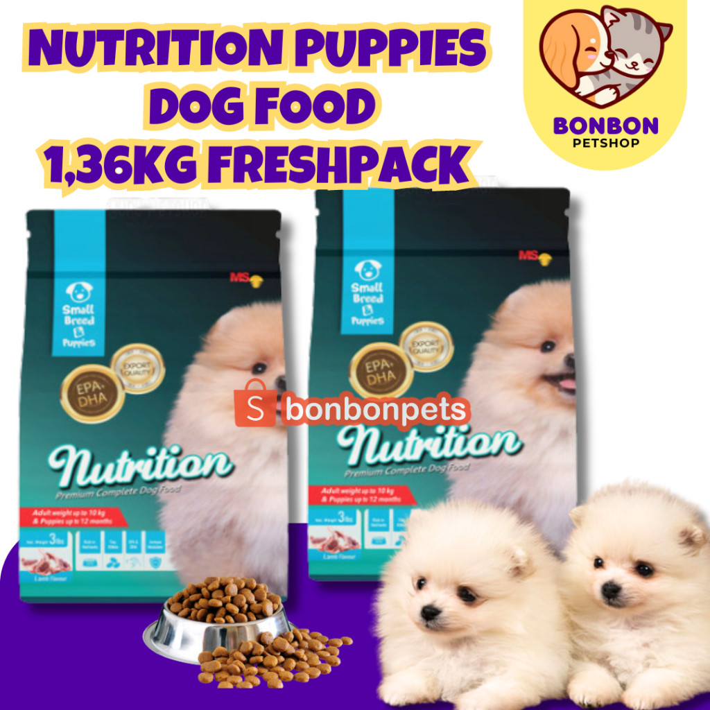 Nutrition Small Breed Puppy Makanan Kering Anjing 1.36Kg Dry Dog Food Anjing Mini Puppies Minipom