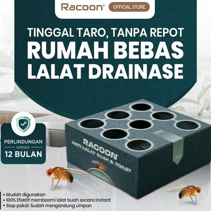 Merkoshop122 - Racoon FLYGON Racun Umpan Lalat Buah & Lalat Kamar Mandi