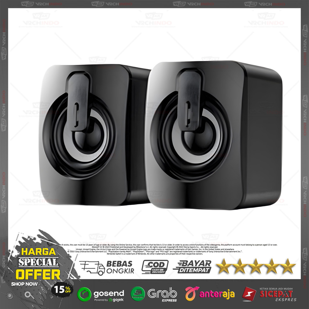Speaker Komputer / Speaker Desktop / Speaker USB Multimedia Stereo Suara Jernih Plug & Play 