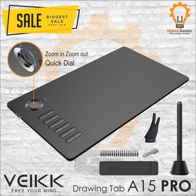 Pilihan - Veikk A15 Pro Digital Graphic Drawing Pen Tablet Alt Huion Xp Pen Osu