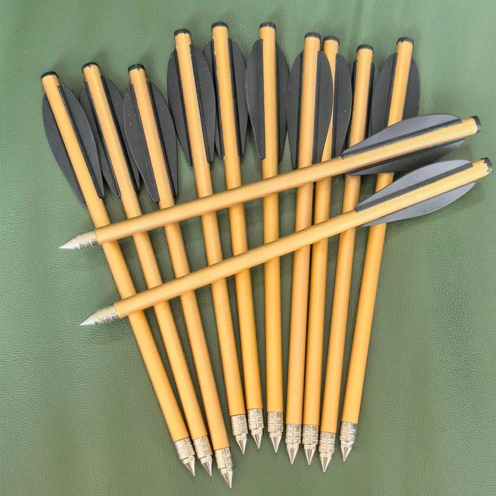 1224PC 625 Mini Aluminium Crossbow Bolts Arrows with Metal Tip for 5080lbs Crossbow Archery  Target 