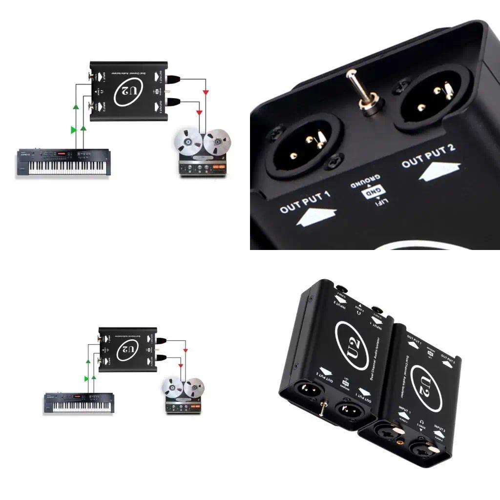 Y1UB 2 Channel Passive Elimination Ground Noise Isolation Amplifier Sound Mix
