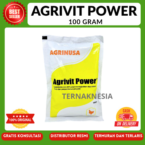 AGRIVIT POWER 100 GRAM - Vitamin Ayam ATP Meningkatkan Daya Tahan Tubuh
