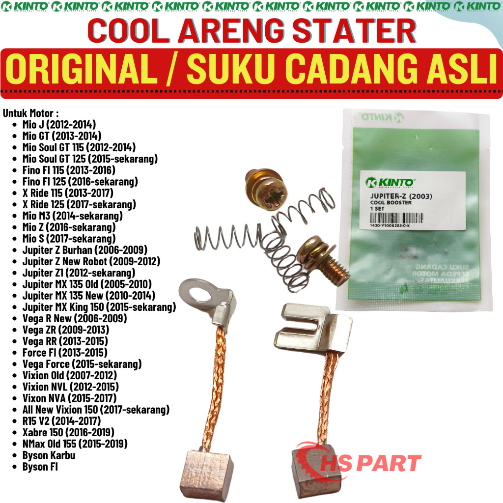 Kinto Arang Areng Cool Kul Stater Dinamo Mio M3 S Z Soul GT Fino Xride 125 Byson Jupiter MX Old New 
