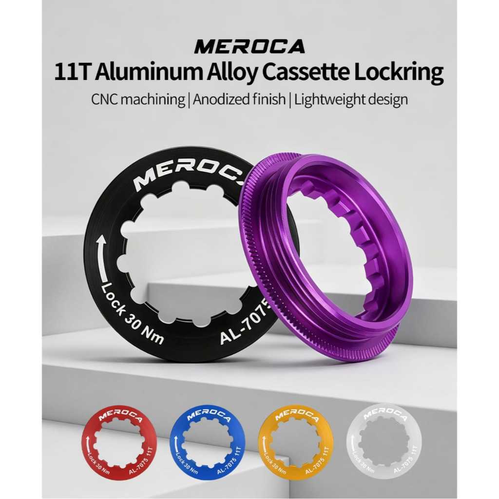 Foto Meroca Lockring Lock Ring Pengunci Ujung Sprocket Cassette 11T HG Slup Shimano 7 - 11 Speed Sepeda