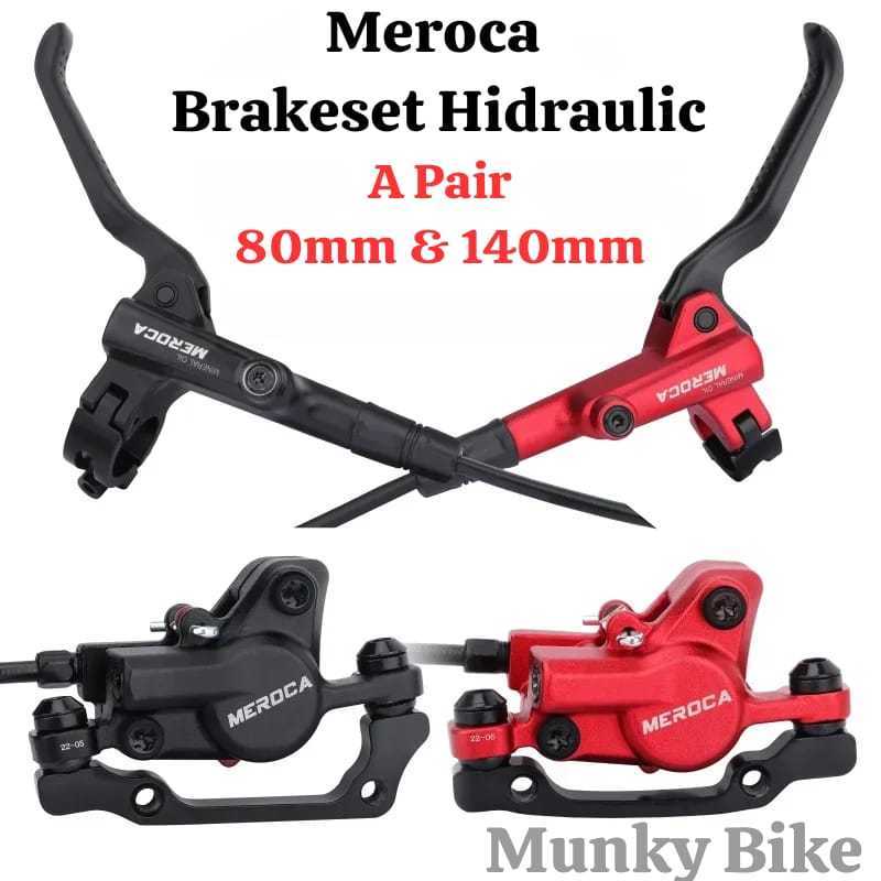 Foto Meroca HD-800 Brakeset Brake Set Rem Cakram Hidrolis Sepasang Sepeda Disc Brake Hydraulic Sepeda MTB