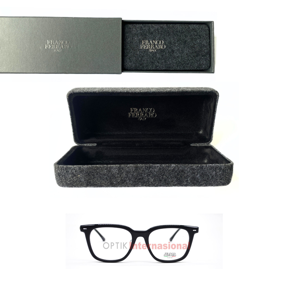 FRANCO FERRARO MILANO FF222 Frame Square Kacamata Branded Italy Original Unisex