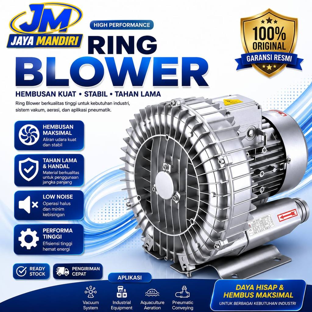 Ring blower tambak aerator Ipal vortex blower ROTOR 0.5hp 370watt