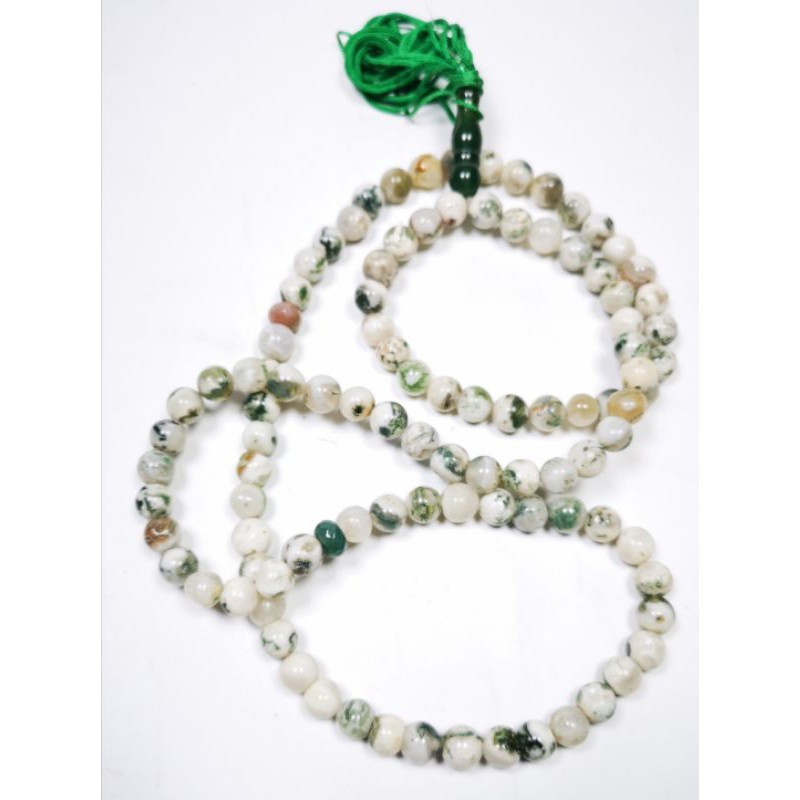 TERMURAH Natural Tasbih 99 Butir Lumut Suliki Kristal 10 Mm