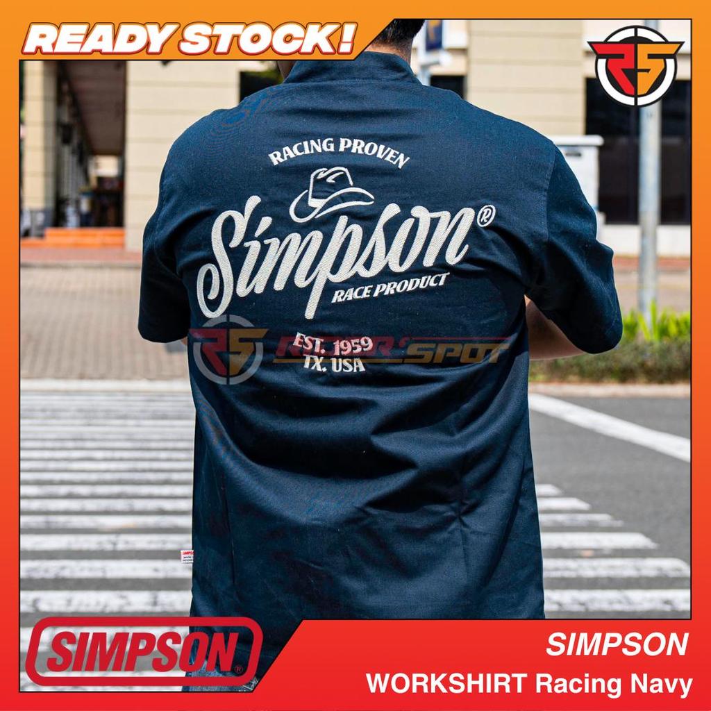 Simpson Kemeja Workshirt Racing Proven Navy