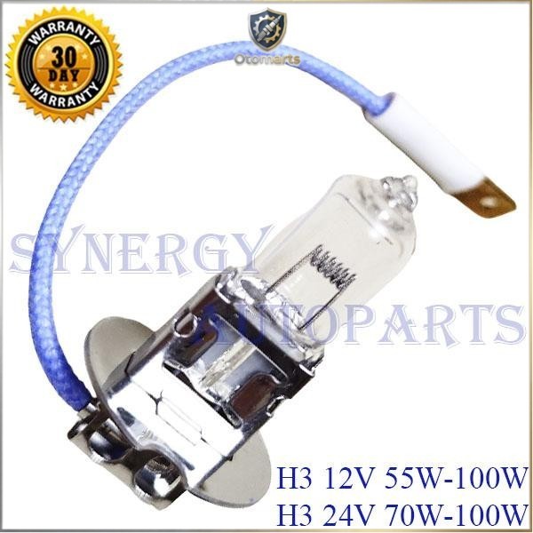 Bohlam Lampu Halogen H3 12V 55W 100W 24V 70W 100W - 10008686