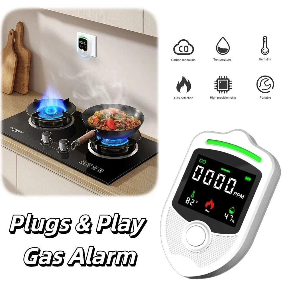 4 Environmental Sensors Wireless Gas Detection System Temperature Humity Sensors LCD splay Combustib