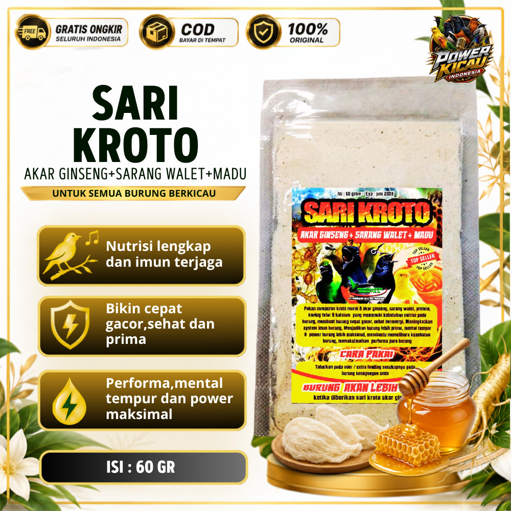 Sari Kroto Serbuk Kroto Makanan Supplement Burung Berkicau penggacor burung Ber Vitamin