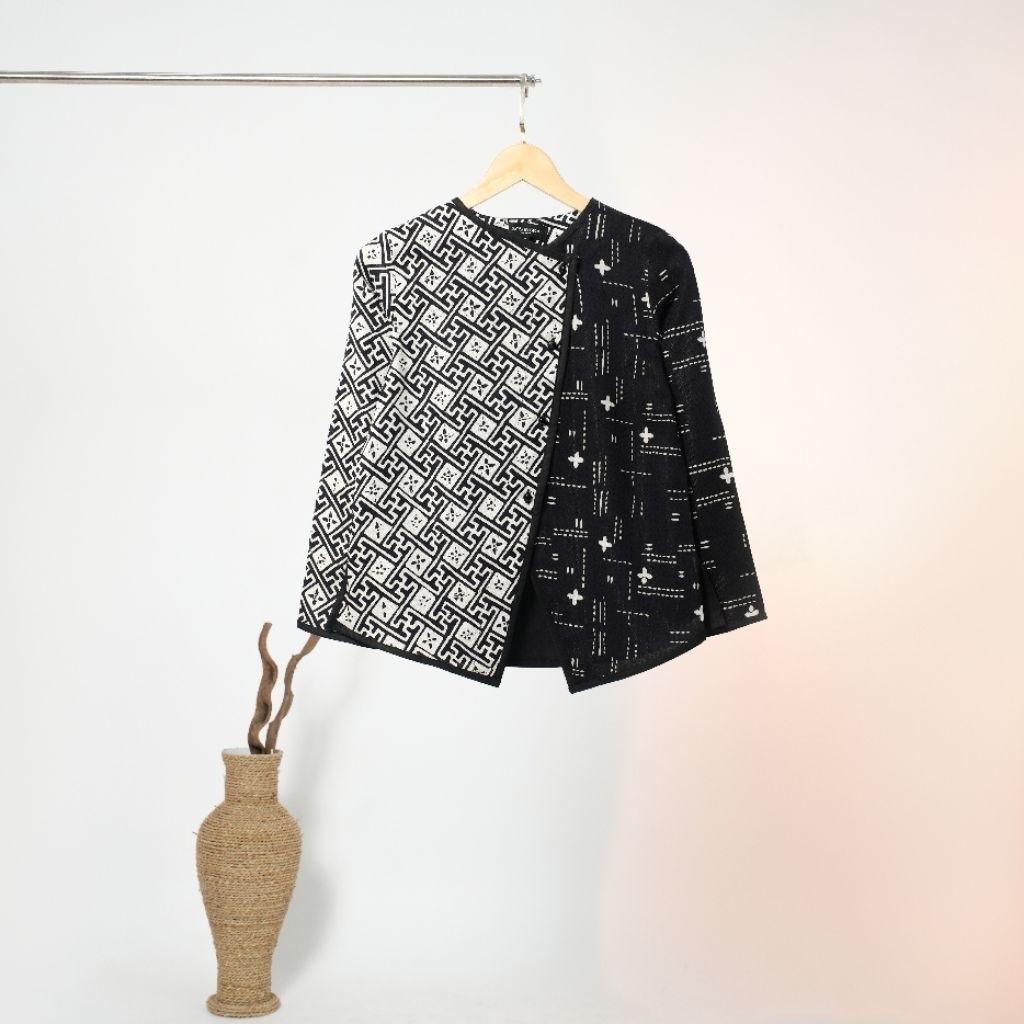 Sovinska Blouse Atasan Wanita N28 Hitam Batik New 3JT