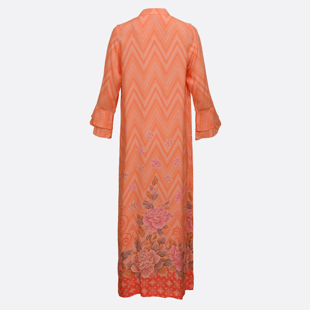 Batik Keris Abaya Batik Lengan Panjang Motif Keris Mawar Mawangi